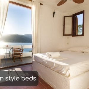 Cretan style beds | Holiday apartments Elounda Island Villas